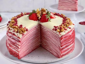 Mille Crepes Strawberry: Pengalaman Pertama Membuat Kue Layer Cantik dan Lezat